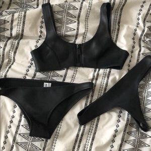 3 piece Hoaka Swimwear Bundle black set